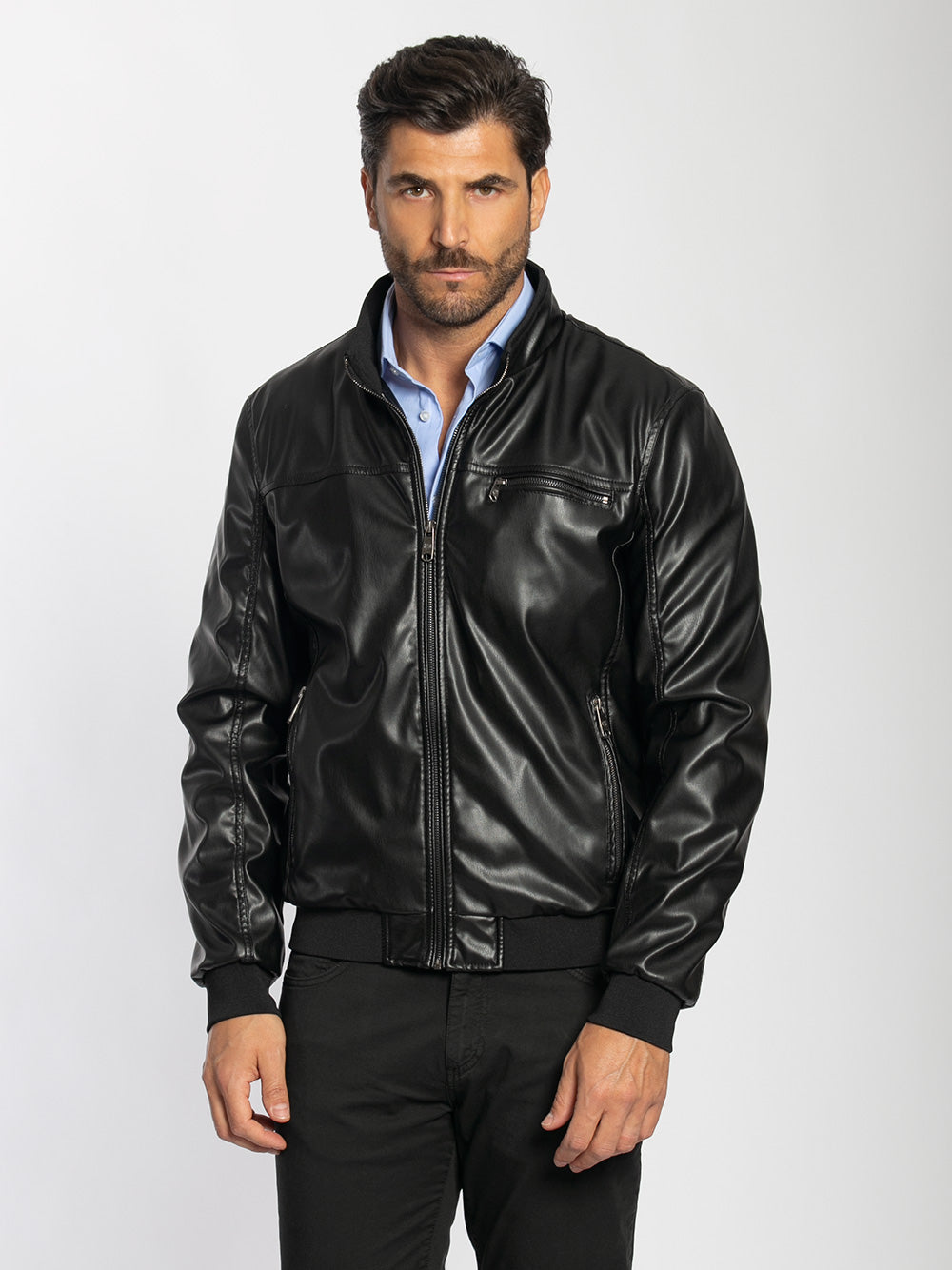 Bomber in ecopelle