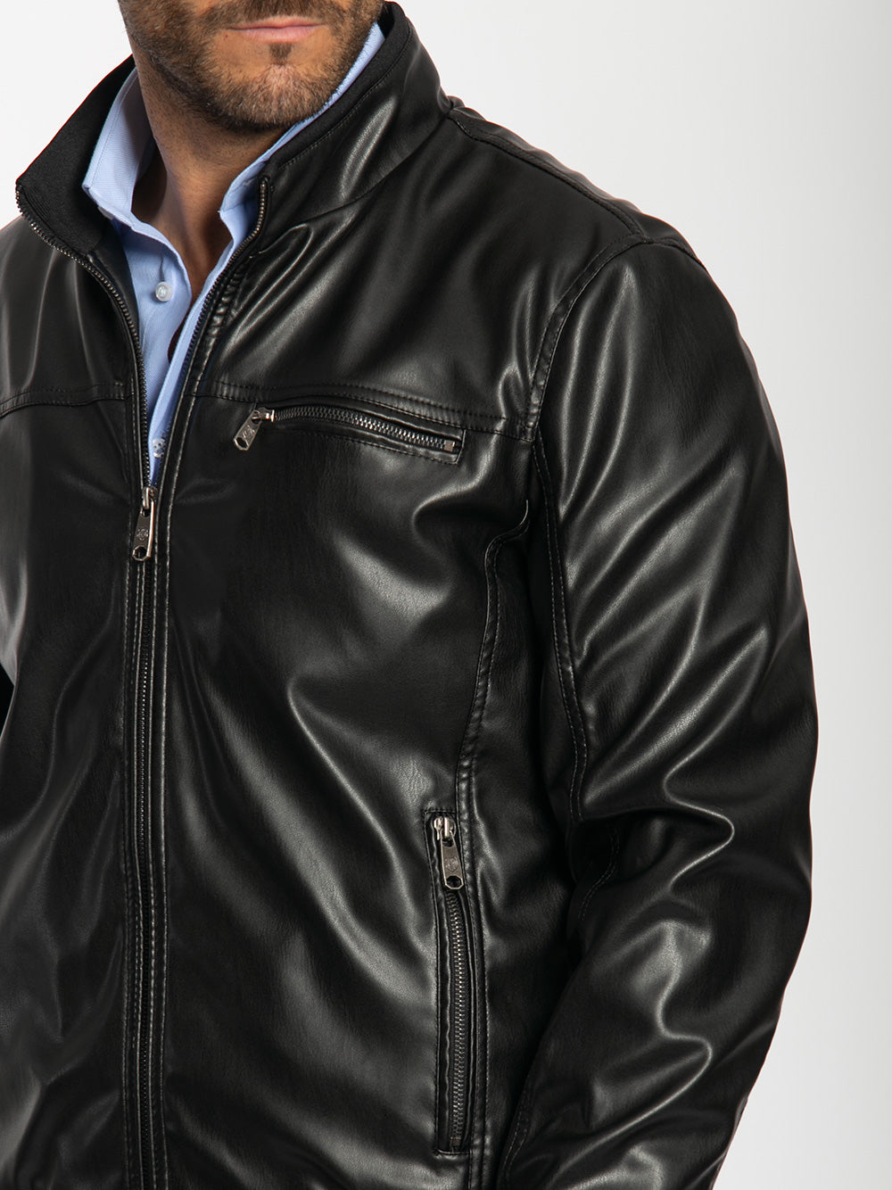 Bomber in ecopelle