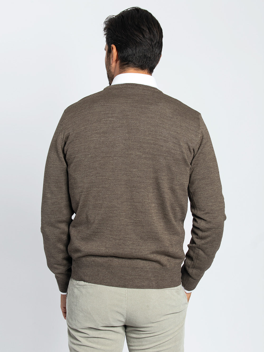 Maglia girocollo in lana merino