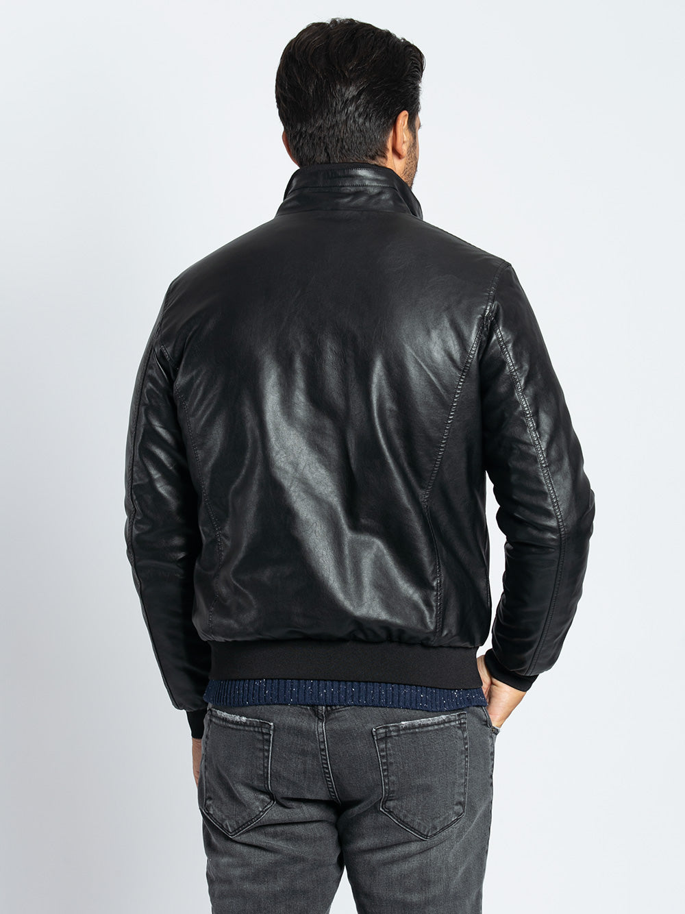 Bomber in ecopelle imbottito