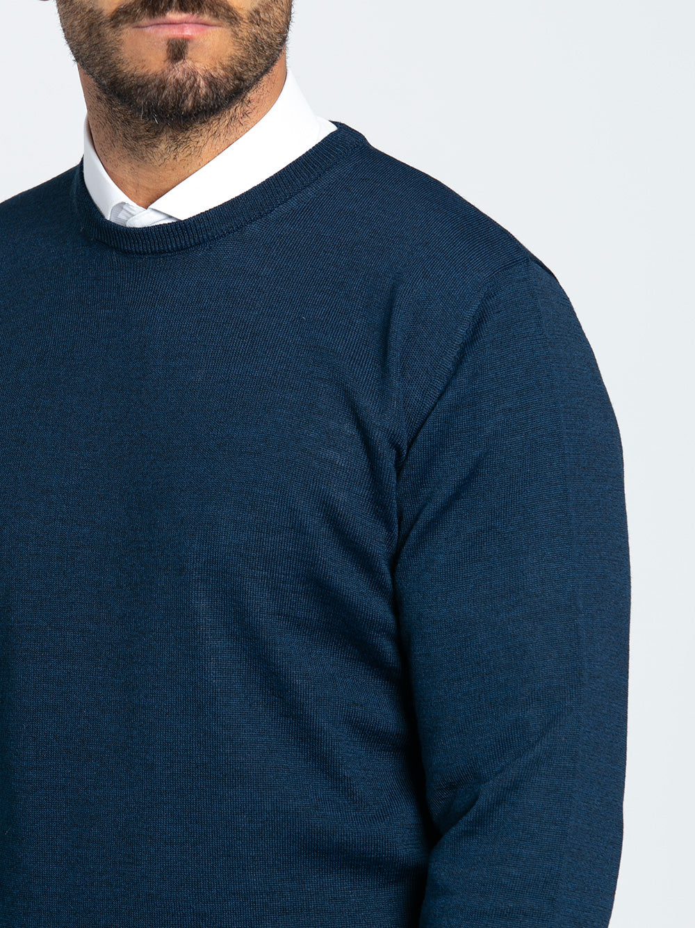 Maglia girocollo in lana merino