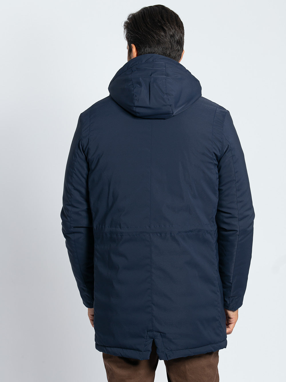 Parka in nylon ecopiuma tre quarti