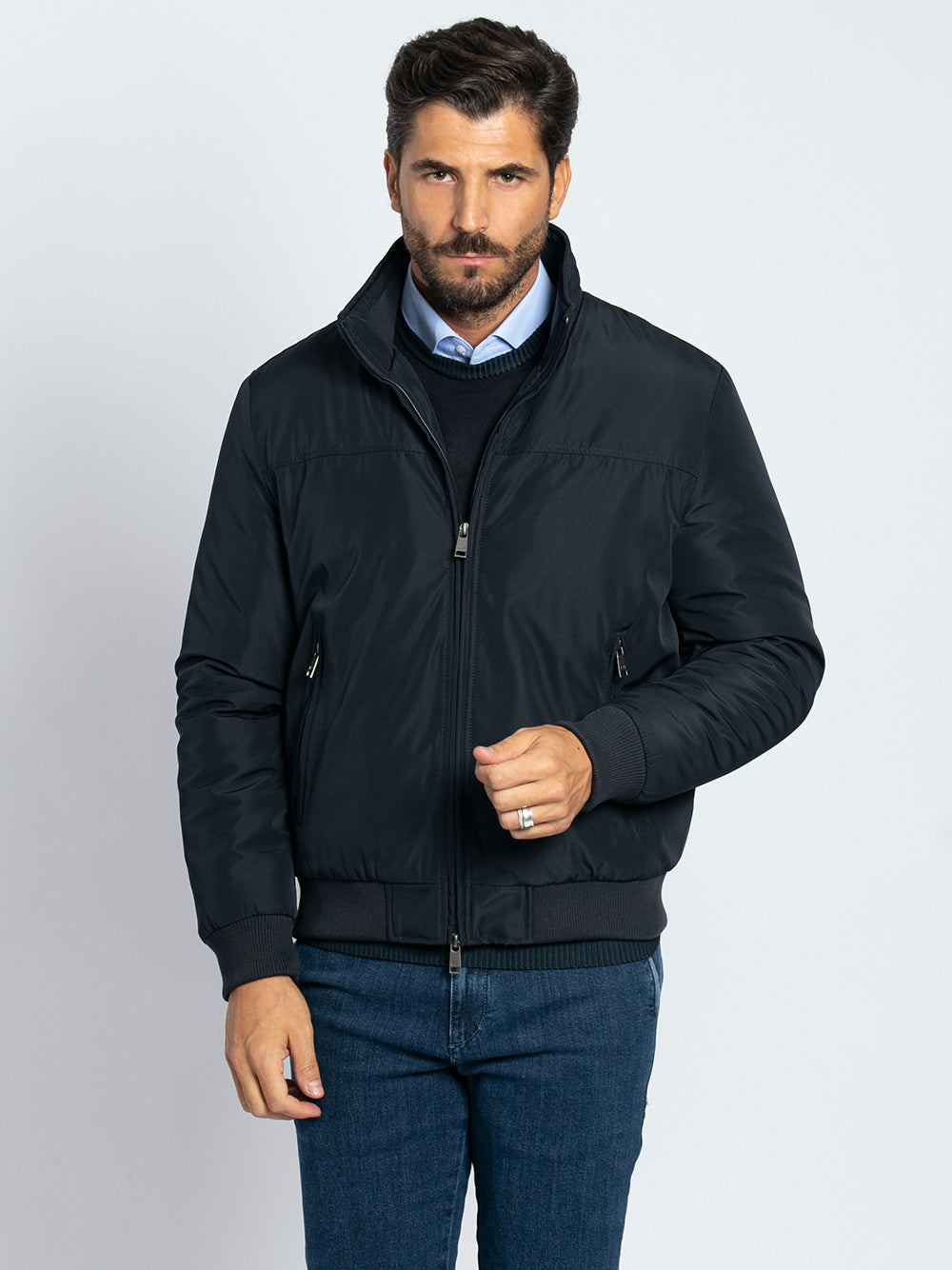 Bomber imbottito in tessuto accoppiato