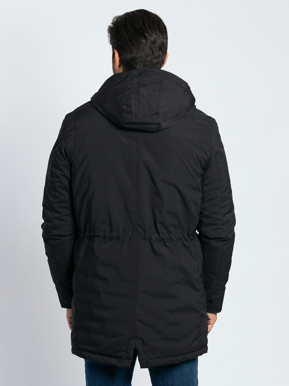 Parka in nylon ecopiuma tre quarti