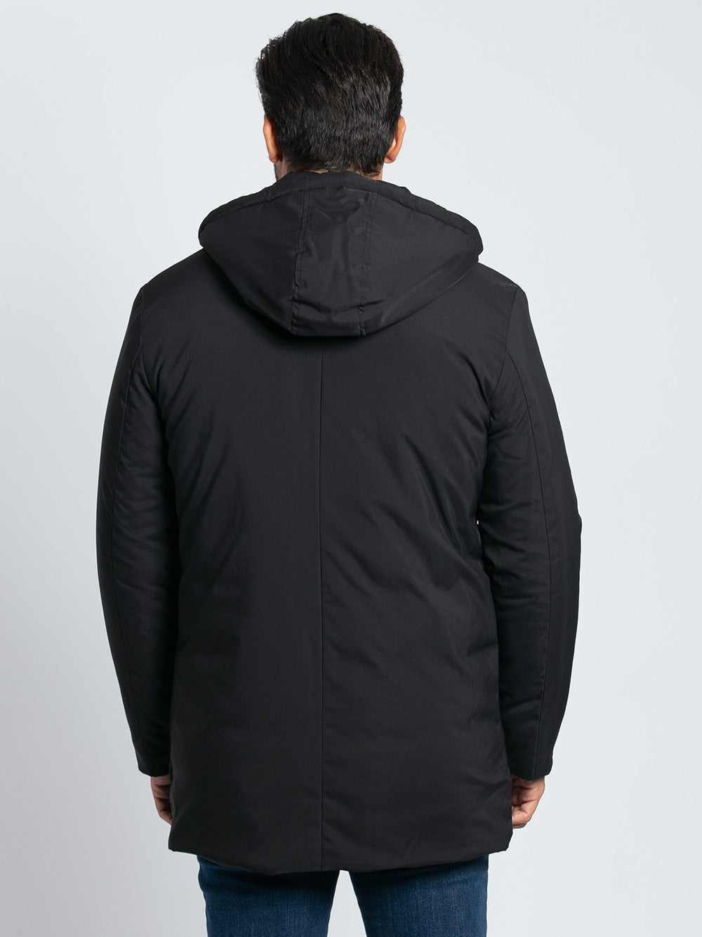 Parka in tessuto tecnico con cappuccio staccabile